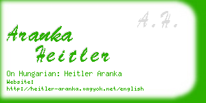 aranka heitler business card